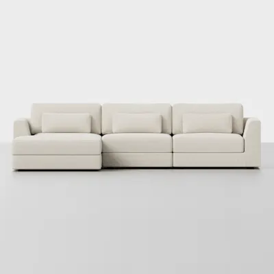 Ivory / Left Arm Chaise