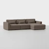 Signature Chaise Sectional (Right Arm Chaise / Mocha) - Front