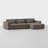Signature Chaise Sectional (Right Arm Chaise / Mocha) - Angled