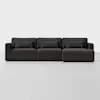 Signature Chaise Sectional (Right Arm Chaise / Carbon) - Front