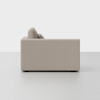 A couch on a white surface.