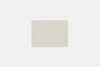 A rectangular piece of light gray felt with rounded corners is centered on a plain white background.
