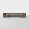 Essential U Chaise Sectional - Mocha / Espresso - 1