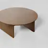 Pillar Coffee Table - Round / Walnut - 4