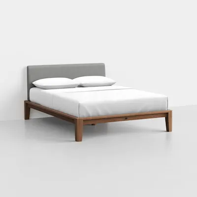 Queen / Heathered Grey / Walnut