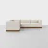 Essential Corner Sectional - Ivory / Walnut - 1