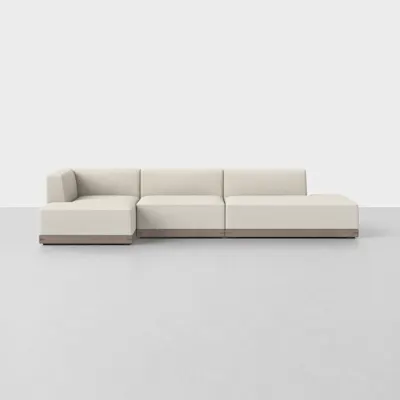 Ivory / Grey / Left Arm Chaise