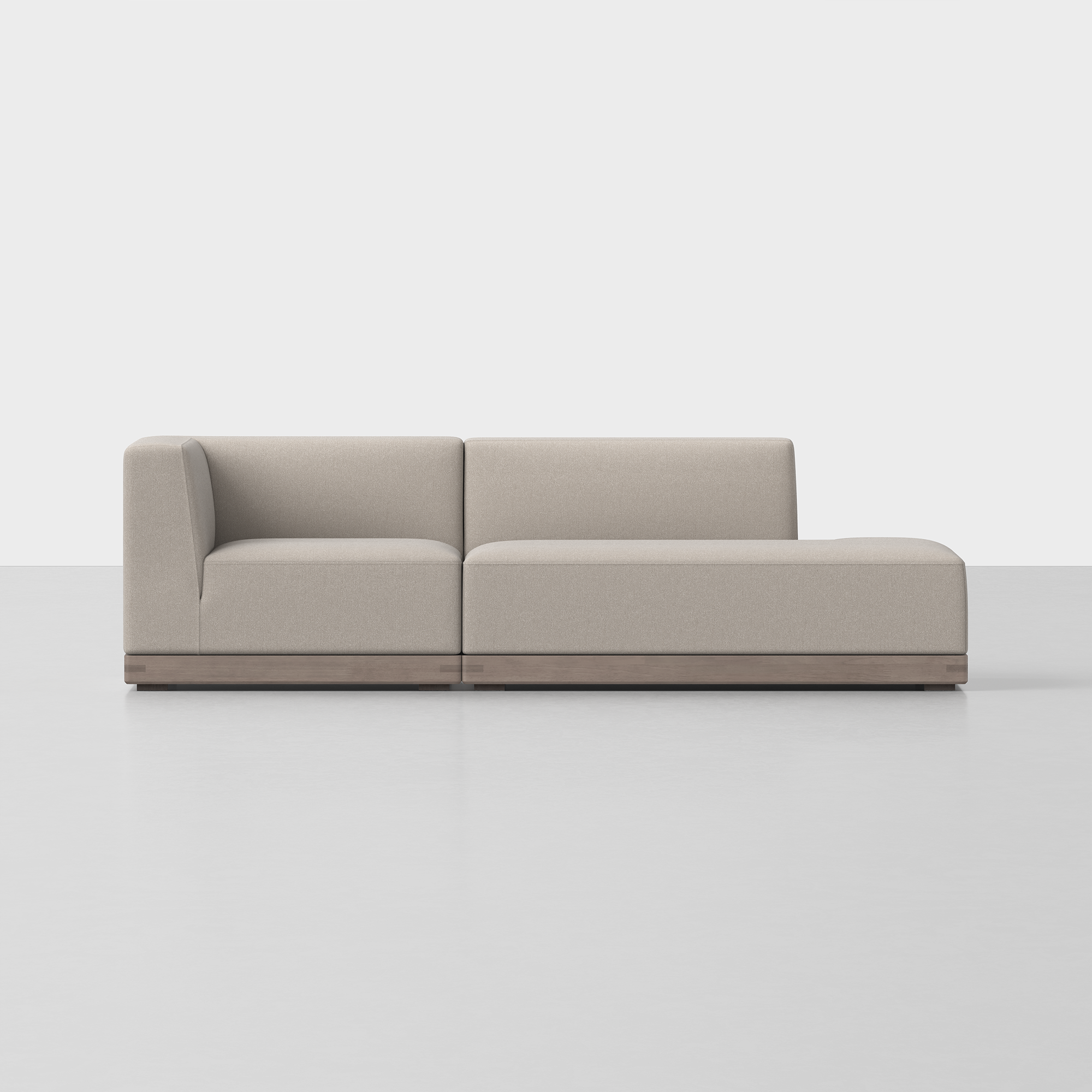 Natural / Grey / 2 Seat Right Arm Island