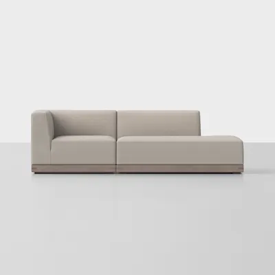 Natural / Grey / 2 Seat Right Arm Island