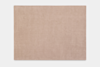 A large, square, light beige rug with a smooth, uniform texture is shown against a white background.