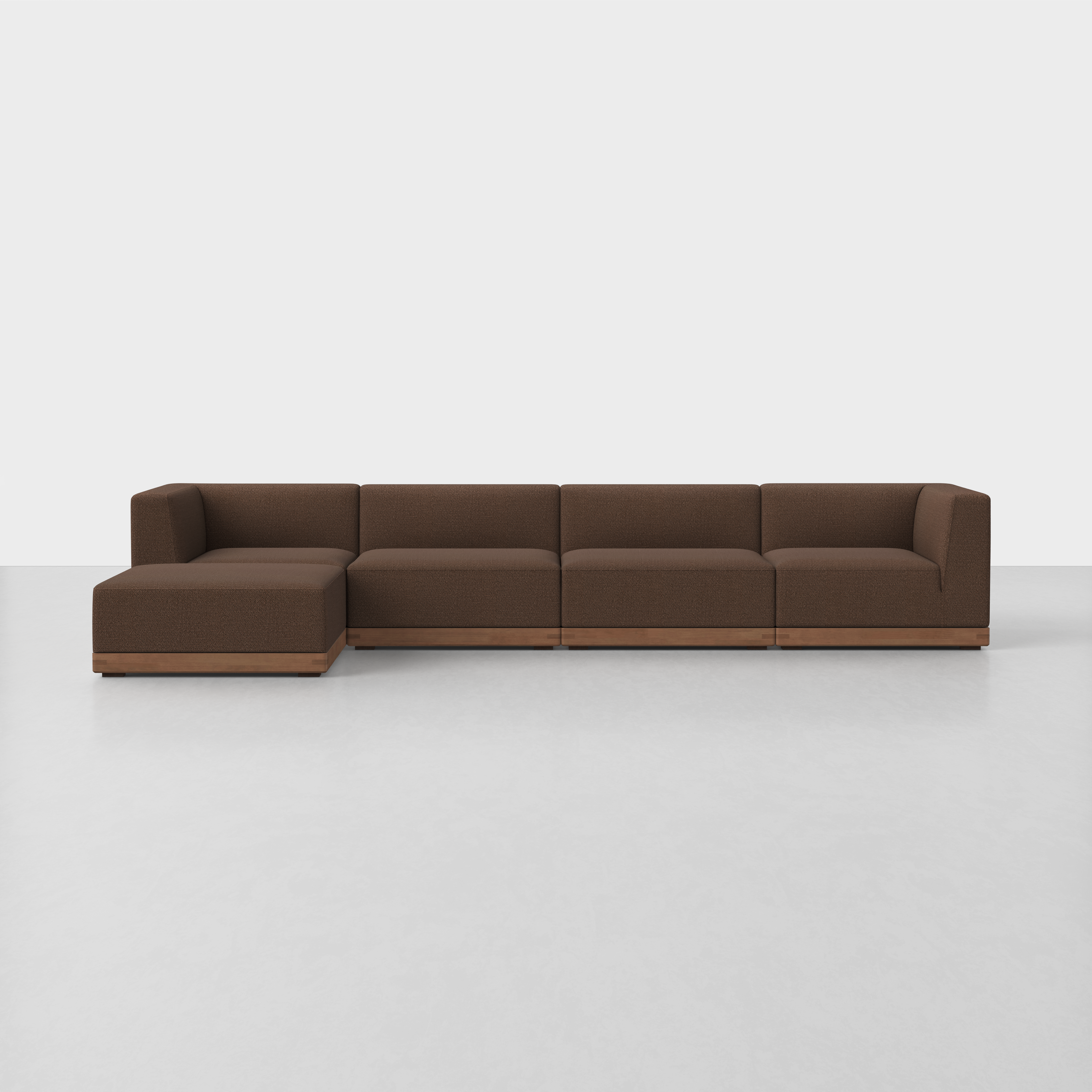 Tobacco / Walnut / 4 Seat + Ottoman