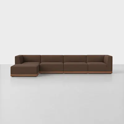 Tobacco / Walnut / 4 Seat + Ottoman