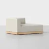 Essential Sectional Module (Right Arm Chaise / Ivory / Natural) - Back Angled