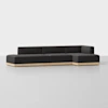 Essential Island Chaise Sectional - Right Arm Chaise / Carbon / Natural - 1