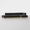 Essential Island Chaise Sectional - Right Arm Chaise / Carbon / Natural - 2