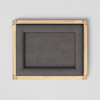 A rectangular, dark gray fabric-covered board with a light wood frame, viewed from above against a plain light gray background. The frame features visible corner joints.