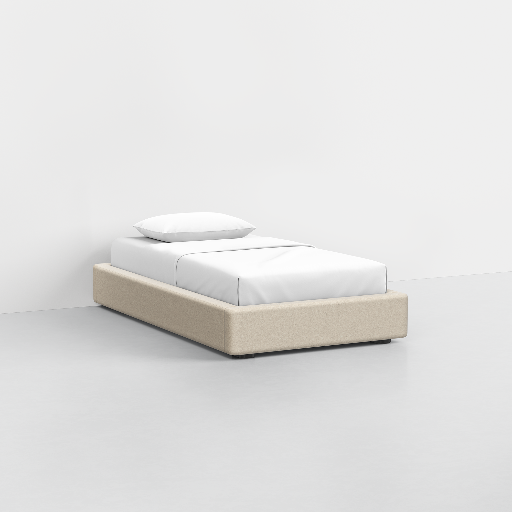 Twin / Heathered Oatmeal / Frame