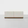 Essential L Sectional - Ivory / Walnut - 4