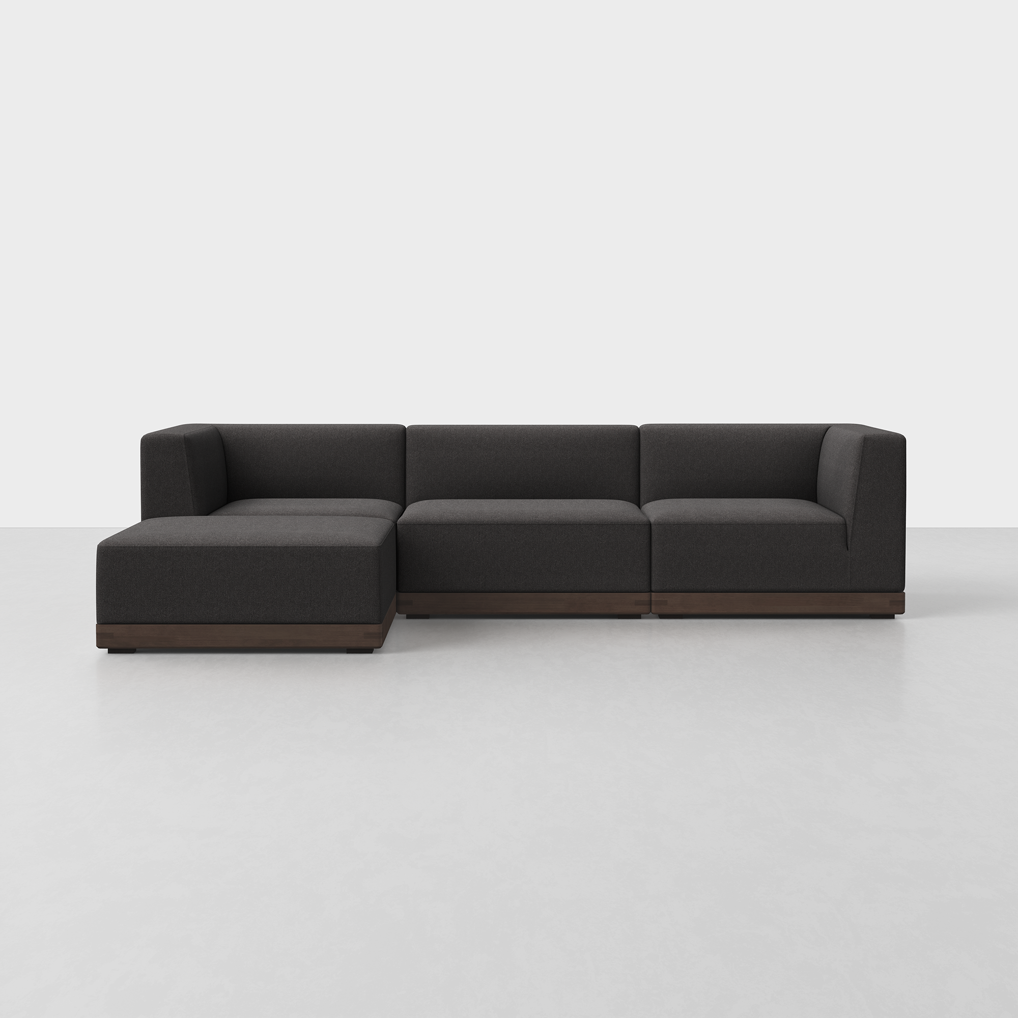 Carbon / Espresso / 3 Seat + Ottoman