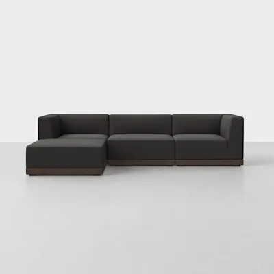 Carbon / Espresso / 3 Seat + Ottoman