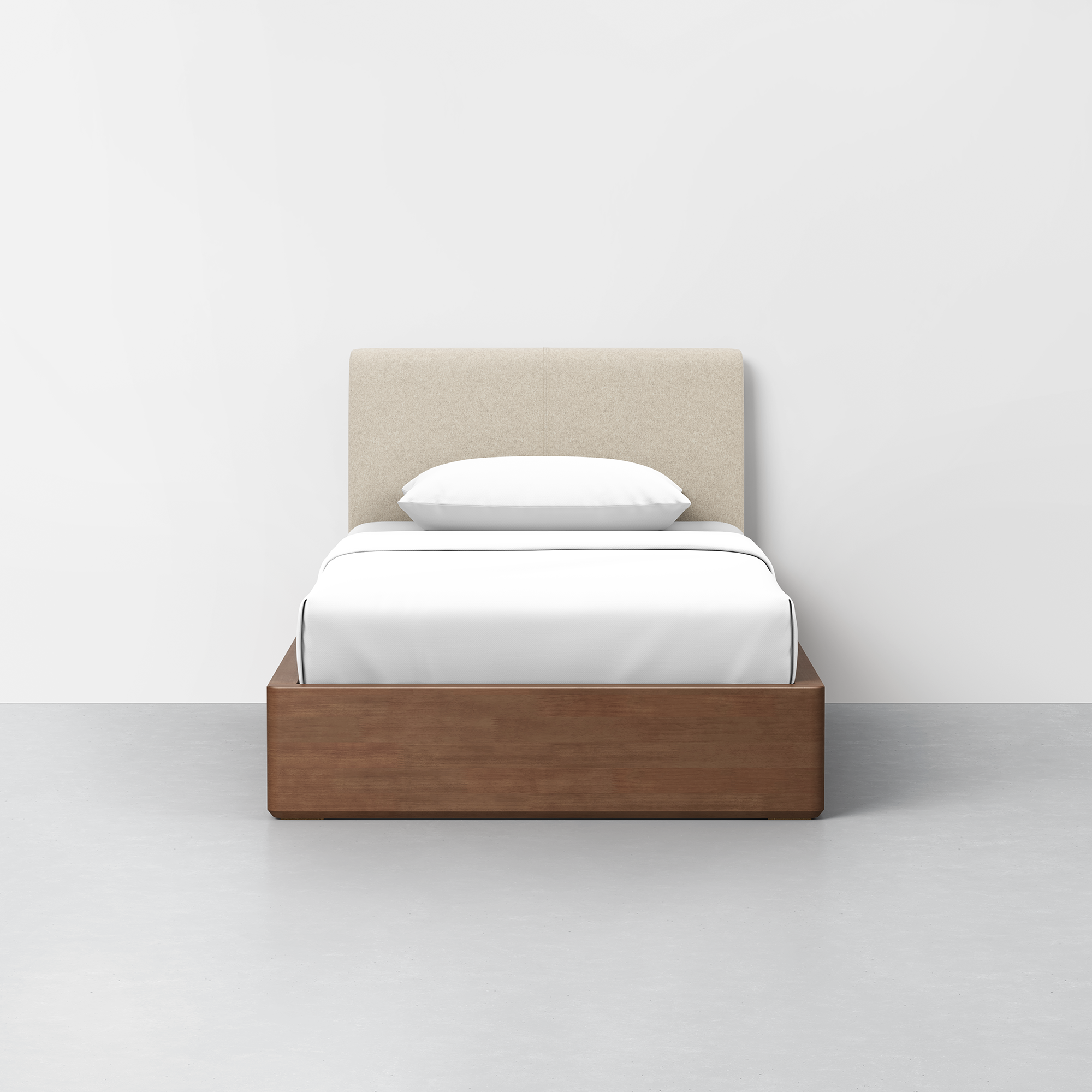 Twin / Heathered Oatmeal / Walnut