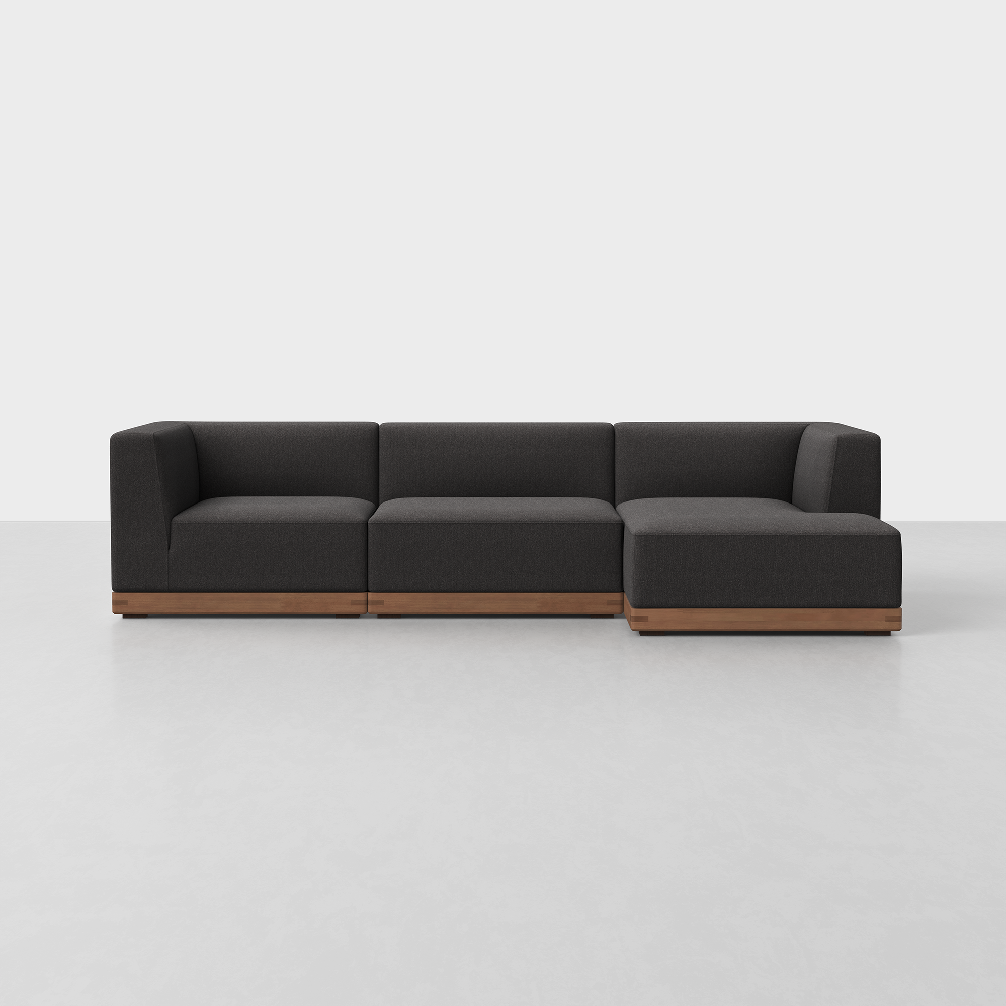 Carbon / Walnut / Right Arm Chaise