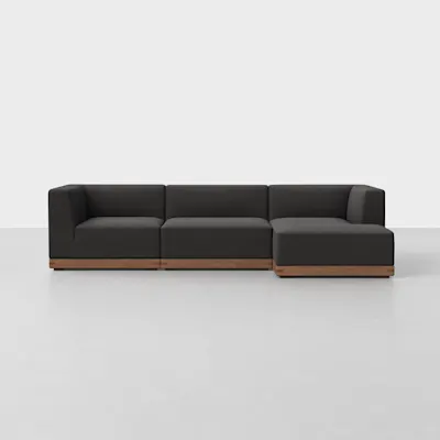 Carbon / Walnut / Right Arm Chaise