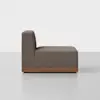Essential Sectional Module (Armless / Mocha / Walnut) - Side