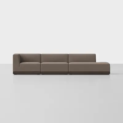Mocha / Espresso / 3 Seat Right Arm Island