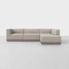 Essential L Island Sectional - Right Arm Island / Natural / Grey - 1