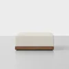 Essential Sectional Module (Ottoman / Ivory / Walnut) - Front
