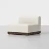 Essential Sectional Module (Armless / Ivory / Espresso) - Angled