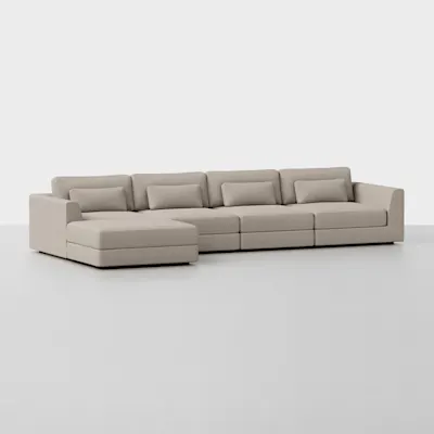 Natural / 4 Seat + Ottoman