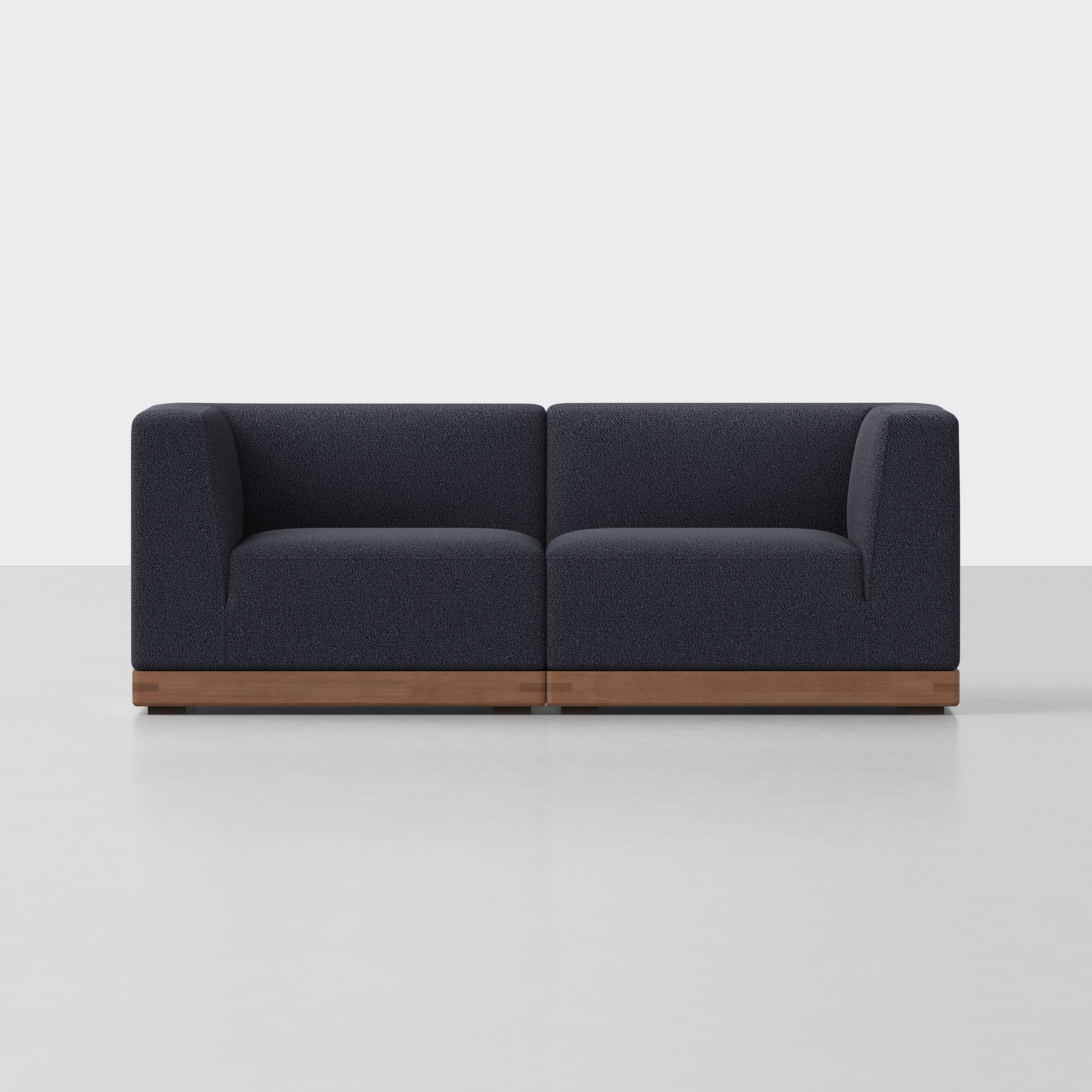 Dark Navy / Walnut / 2 Seat