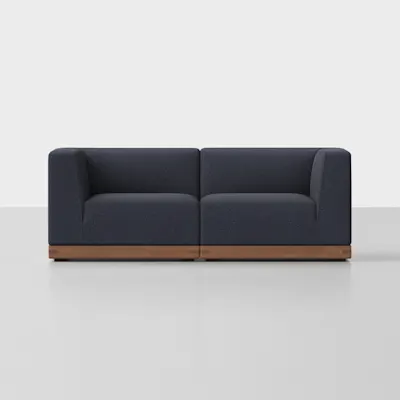Dark Navy / Walnut / 2 Seat