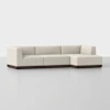 Essential Chaise Sectional - Right Arm Chaise / Ivory / Espresso - 1