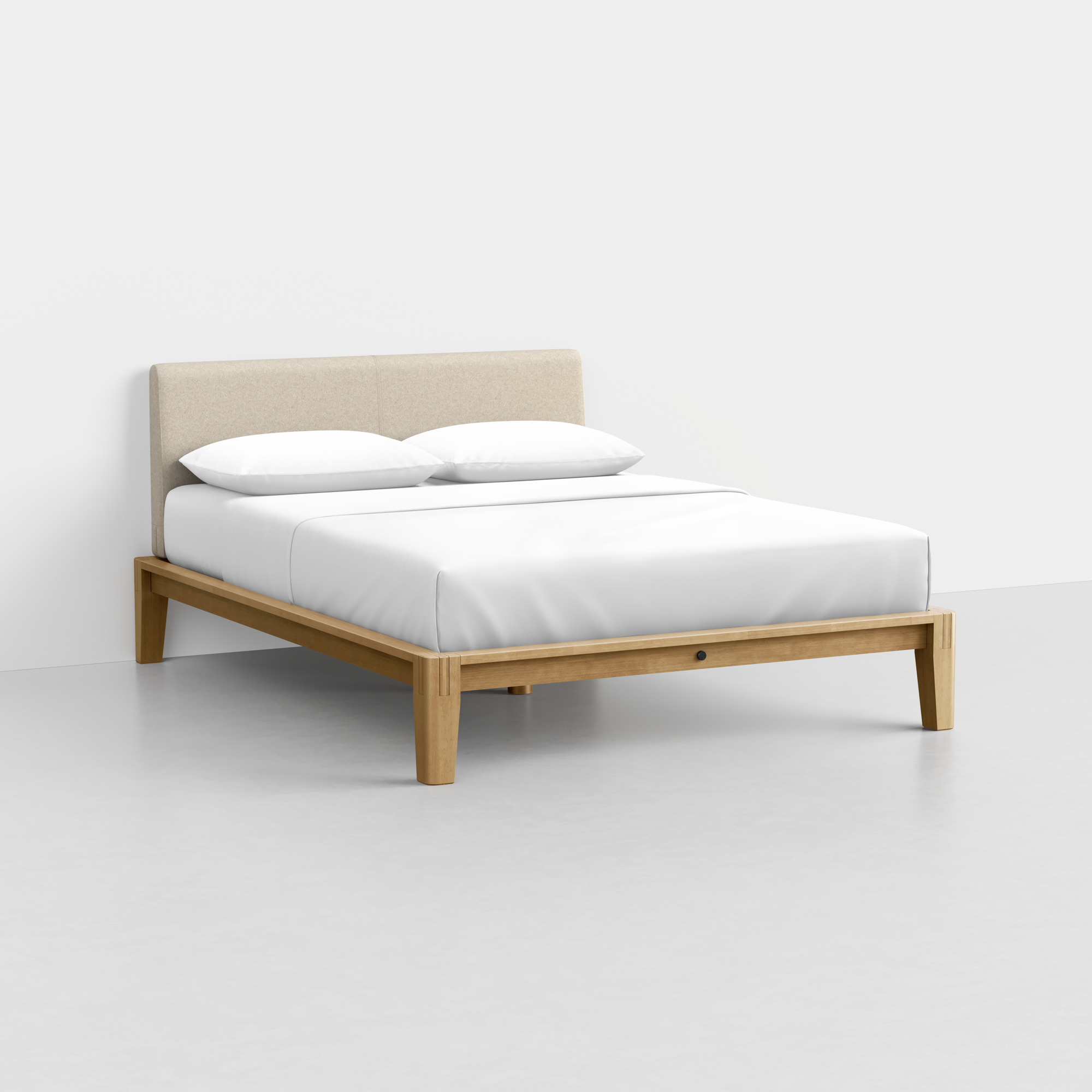 Queen / Heathered Oatmeal / Oak