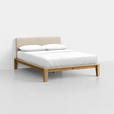 Queen / Heathered Oatmeal / Oak