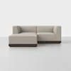 Essential Modular Sofa - 2 Seat + Ottoman / Natural / Espresso - 1