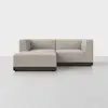 Essential Modular Sofa - 2 Seat + Ottoman / Natural / Espresso - 1