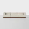 Essential Modular Sofa - 3 Seat / Ivory / Walnut - 1