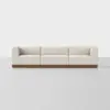 Essential Modular Sofa - 3 Seat / Ivory / Walnut - 1