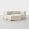 Essential Modular Sofa - 2 Seat + Ottoman / Ivory / Natural - 1