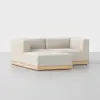 Essential Modular Sofa - 2 Seat + Ottoman / Ivory / Natural - 2