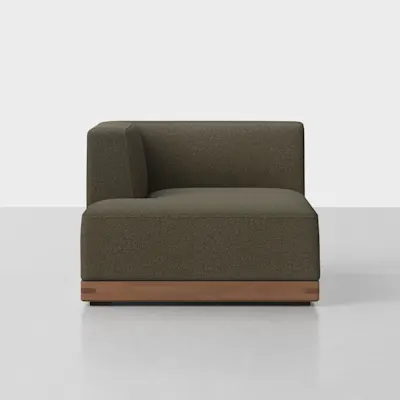Dark Olive / Walnut / Left Arm Chaise