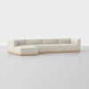 Essential Modular Sofa - 4 Seat + Ottoman / Ivory / Natural - 1