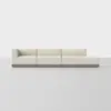 Essential Island Sofa - 3 Piece Right Arm Island / Ivory / Grey - 1