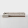 Essential Modular Sofa - 4 Seat + Ottoman / Natural / Walnut - 1