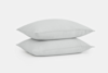 Stone Linen Suite Sheet Set Displayed on a Bed