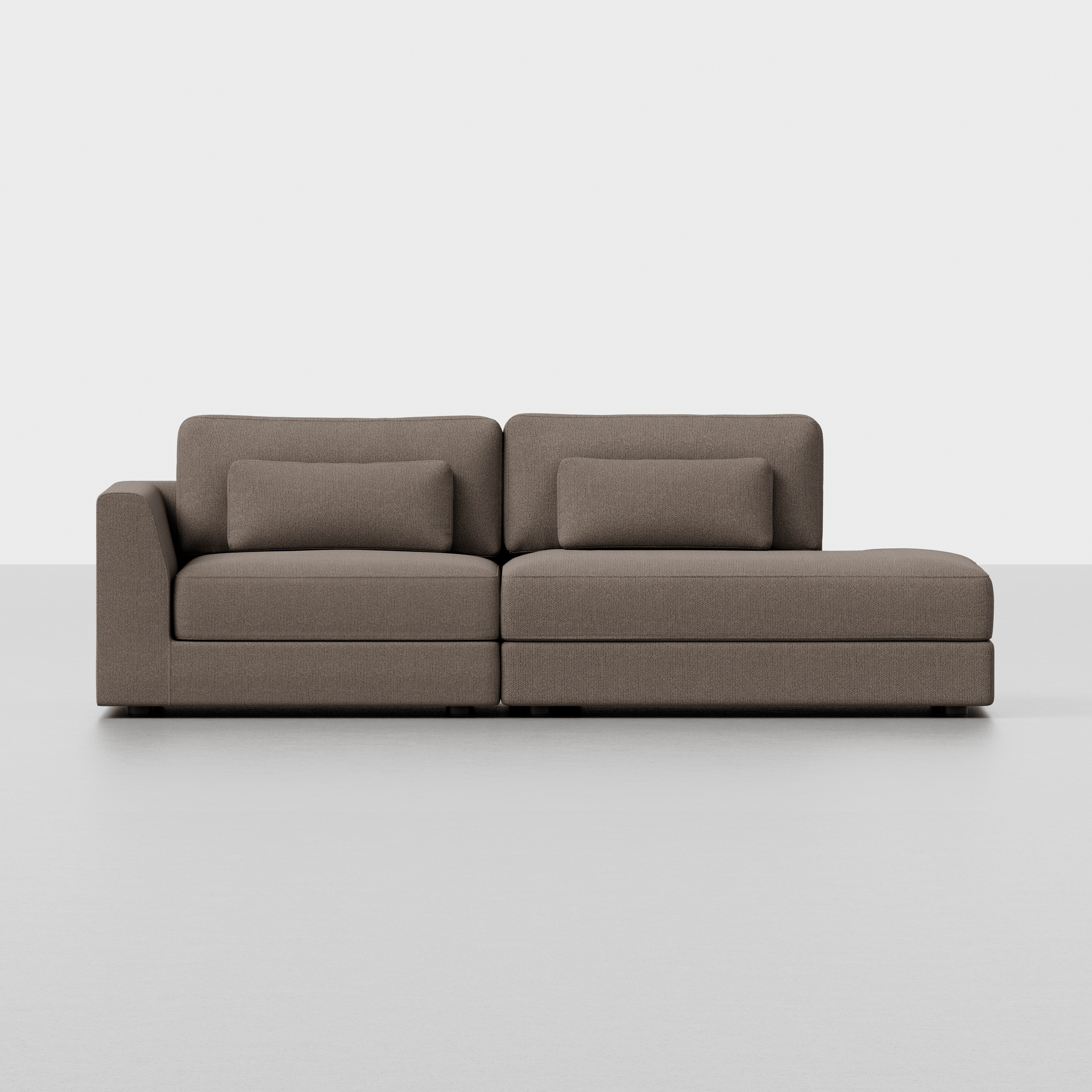 Mocha / 2 Seat Right Arm Island
